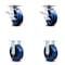 Service Caster 6 Inch Kingpinless Solid Poly Wheel Caster Brakes 2 Rigid, 2PK SCC-KP30S620-SPUR-SLB-2-R-2 - alternate 1